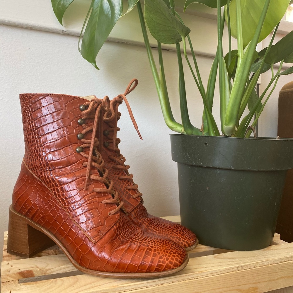 E8 by Miista Emma Burnt Orange Leather Boots